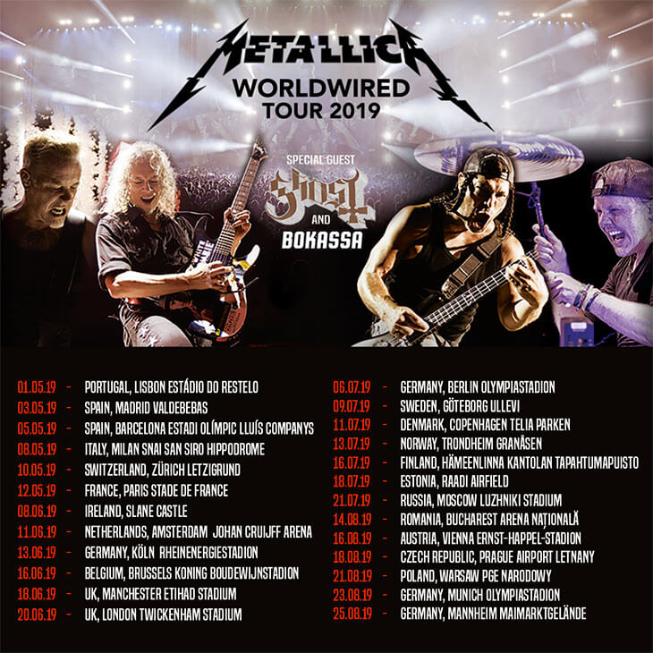 Metallica WorldWired Tour 2019