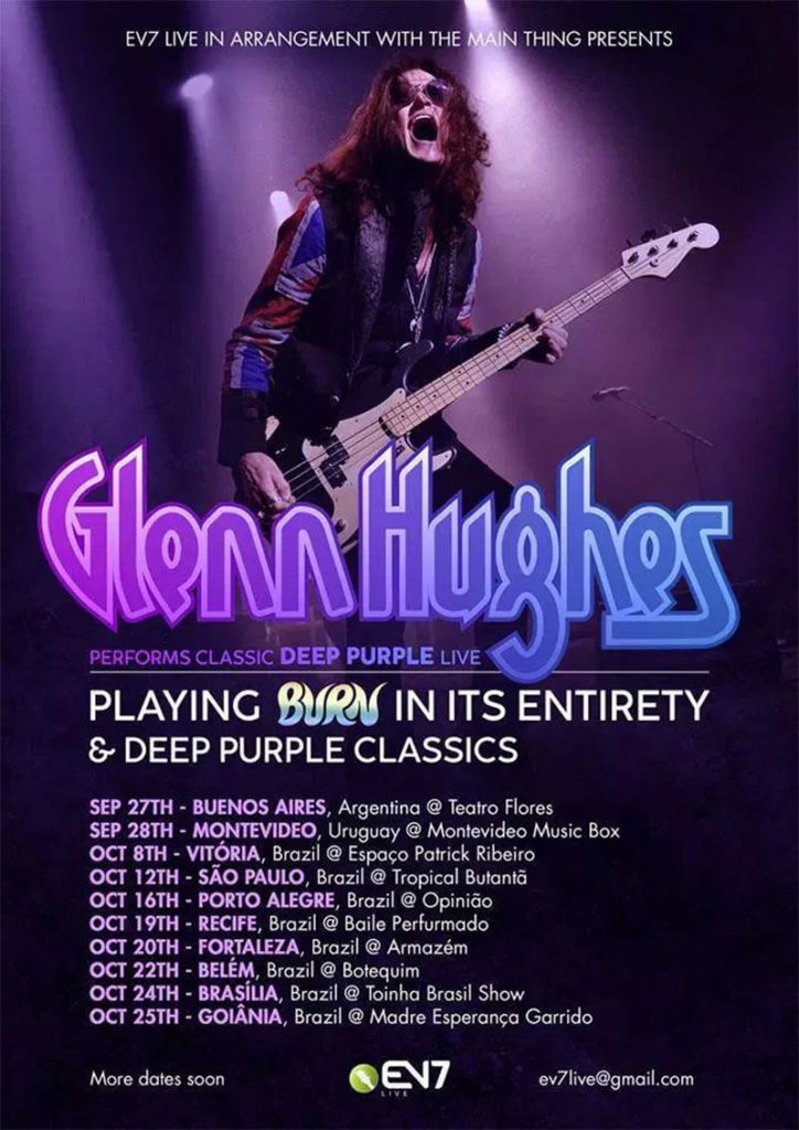 Gleen Hughes Brasil Tour 2019