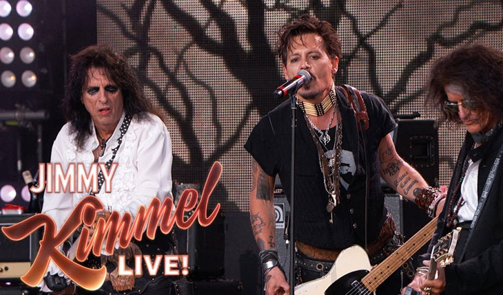 Hollywood Vampires: confira a banda no “Jimmy Kimmel Live!”