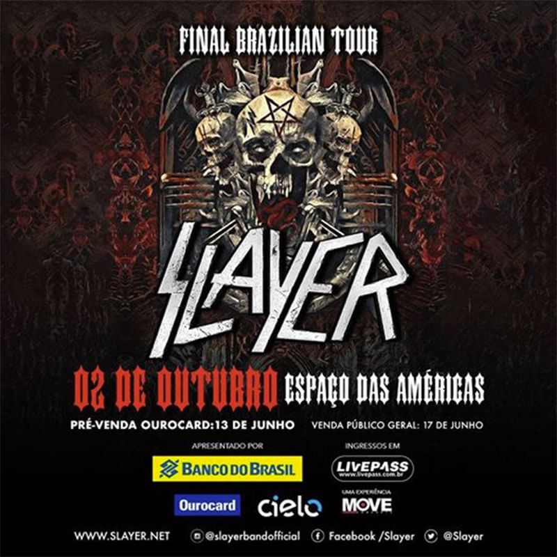 Slayer em Sao Paulo 2019