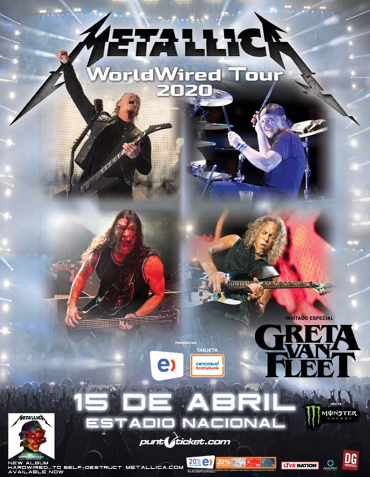 Metallica Chile 2020