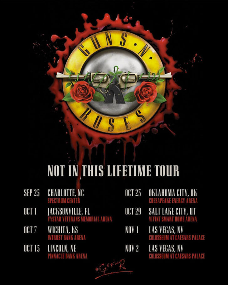 guns n roses tour los angeles