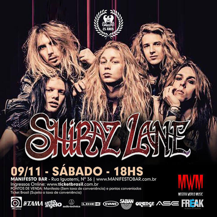 Shiraz Lane no Brasil em 2019