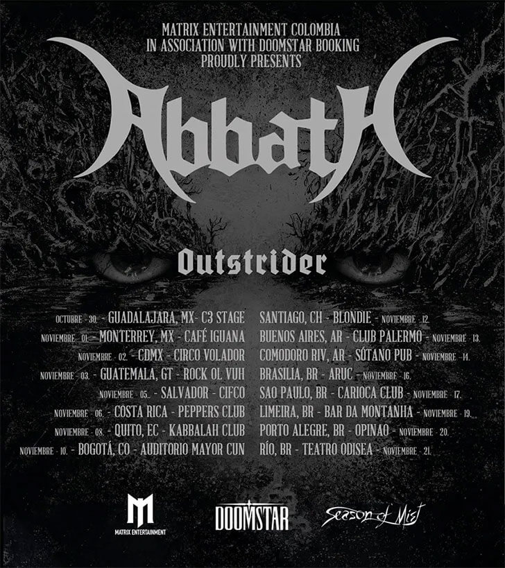 Abbath: Banda inicia tour na América Latina