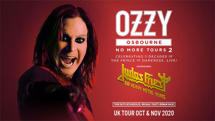 Ozzy Osbourne anuncia datas remarcadas de No More Tours 2 no Reino Unido e na Europa