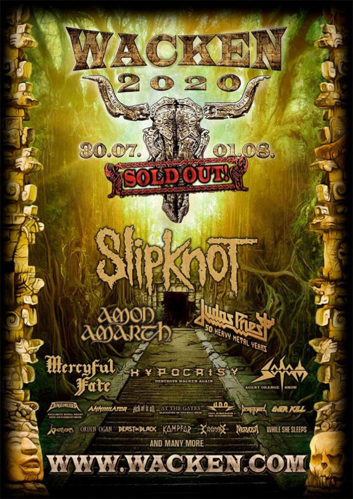 Wacken Open Air 2020: Slipknot confirmado pela primeira vez no festival.