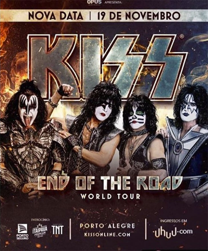 kiss novas datas no Brasil 2020