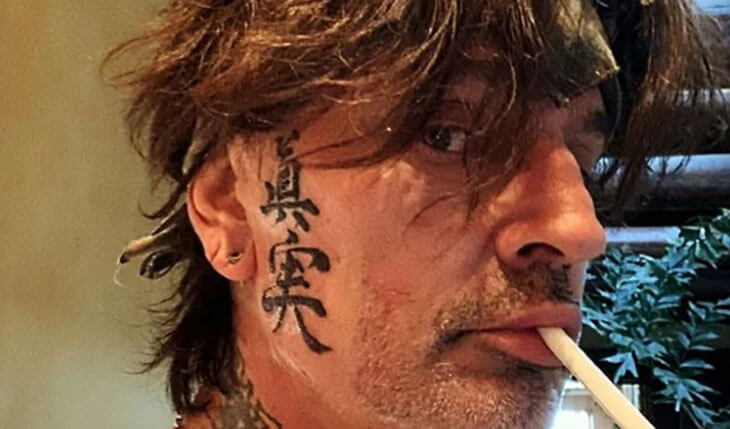 tommy lee face tattoo