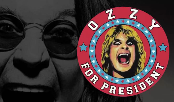 OZZY OSBOURNE PARA PRESIDENTE: mercadoria oficial disponível