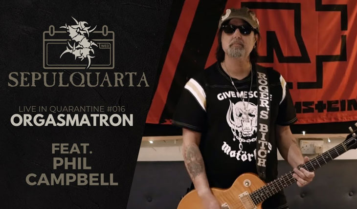 SEPULTURA: PHIL CAMPBELL do MOTÖRHEAD toca ‘Orgasmatron’ na SepulQuarta (vídeo)