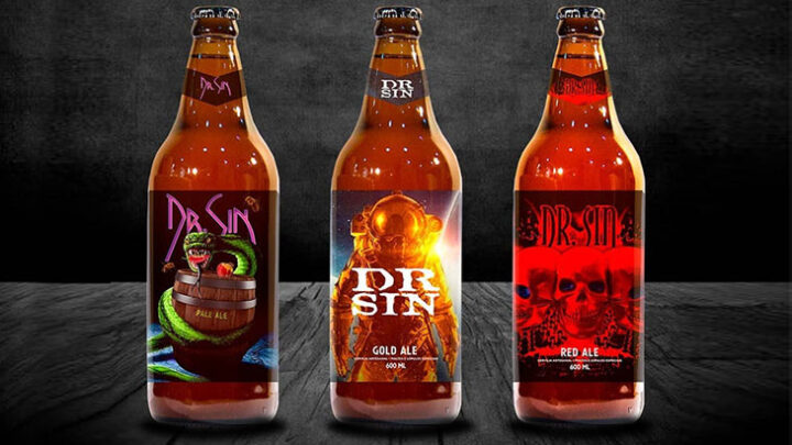 Dr Sin: Banda lança cervejas ‘Dr Sin’, ‘Brutal’ e ‘Back Home Again’