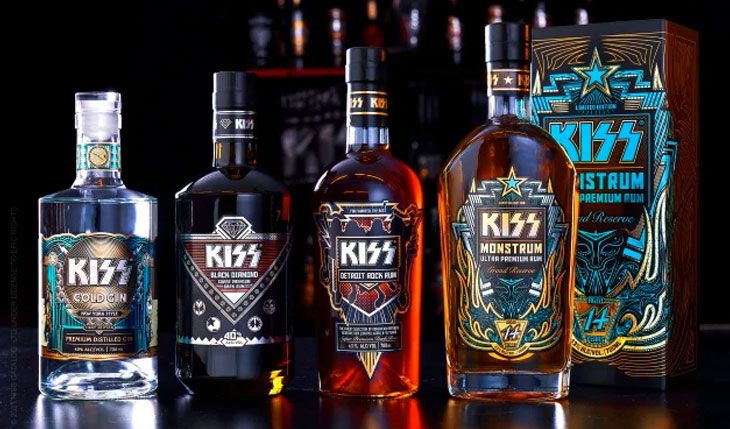 KISS: Lançam seu premiado portfólio de destilados Drink It Up by KISS nos EUA