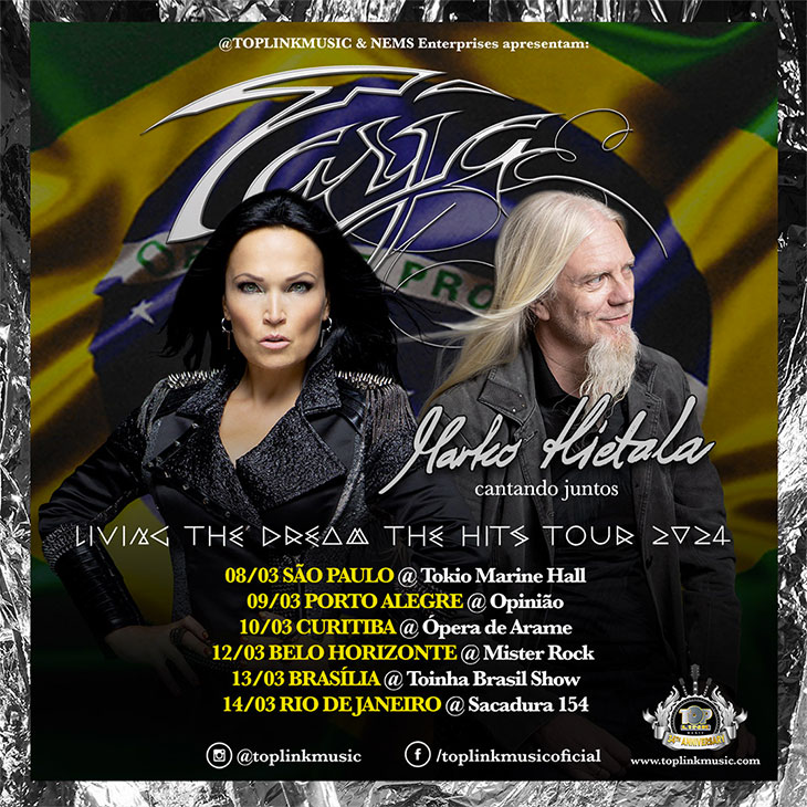 Tarja e Marko Hietala no Brasil 2024