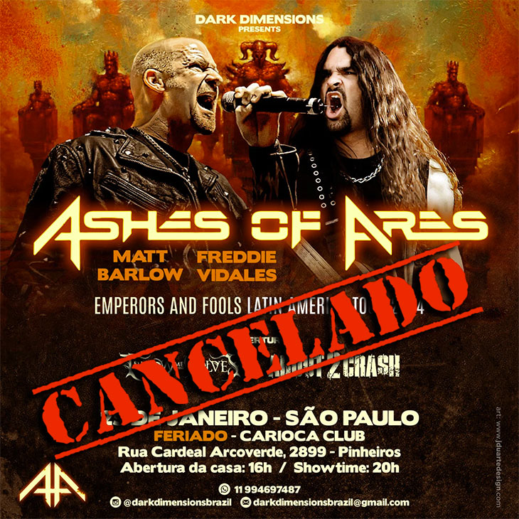 ashes of ares brasil tour