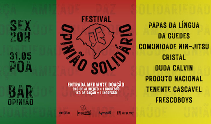 OPINIÃO apresenta FESTIVAL OPINIÃO SOLIDÁRIO