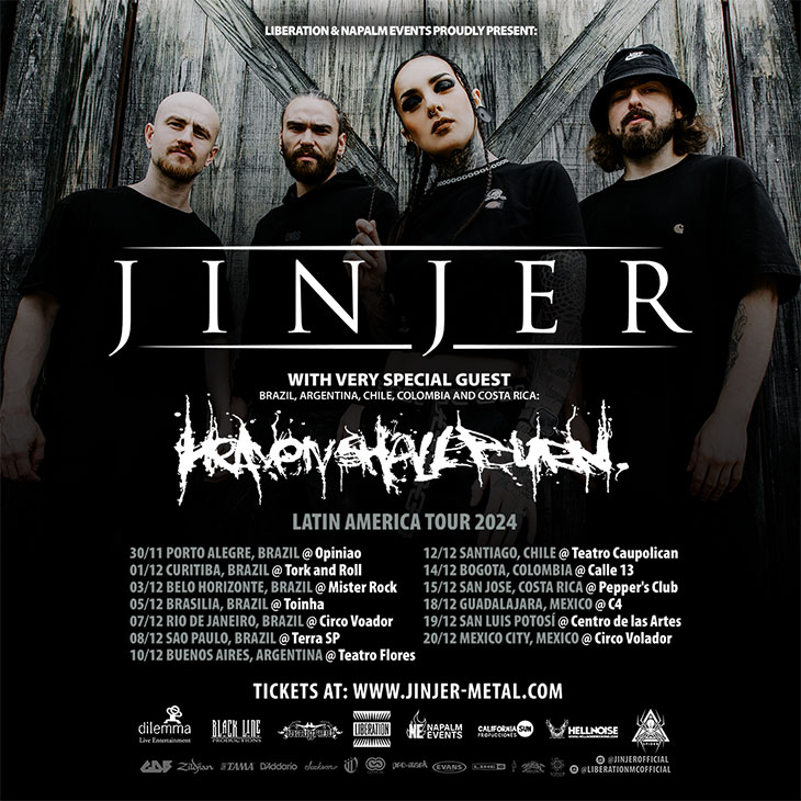 jinjer brasil tour 2024