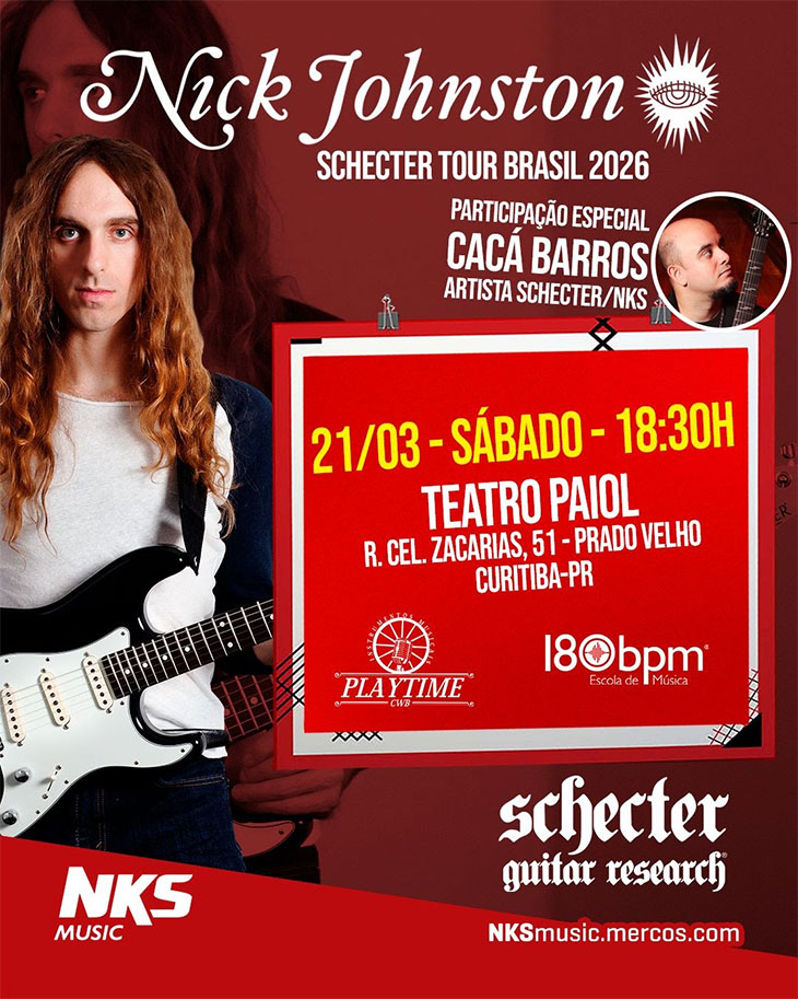 NICK JOHNSTON, guitarrista do MASTODON no Brasil 2026